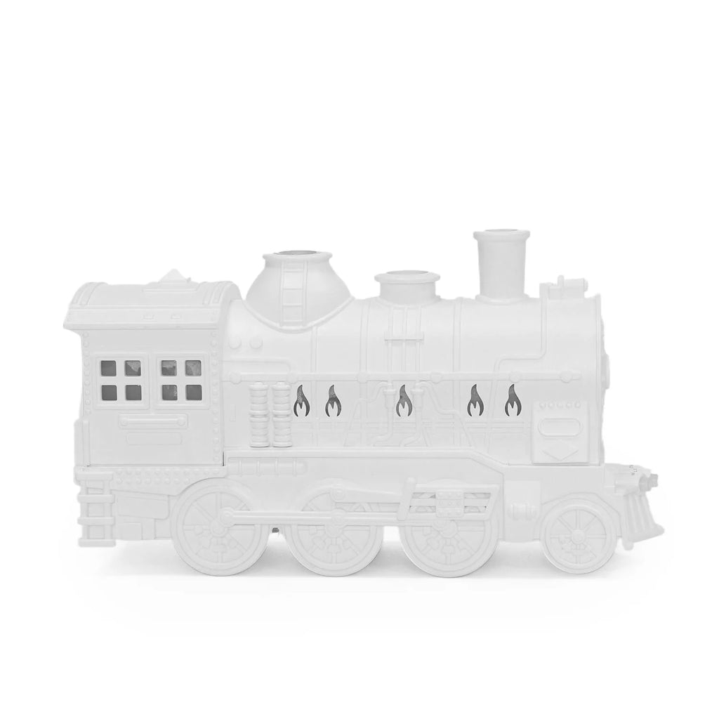 Train-shaped aroma diffuser with cool mist and LED lighting