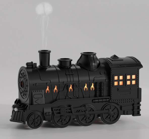 Black train aroma diffuser clean product view