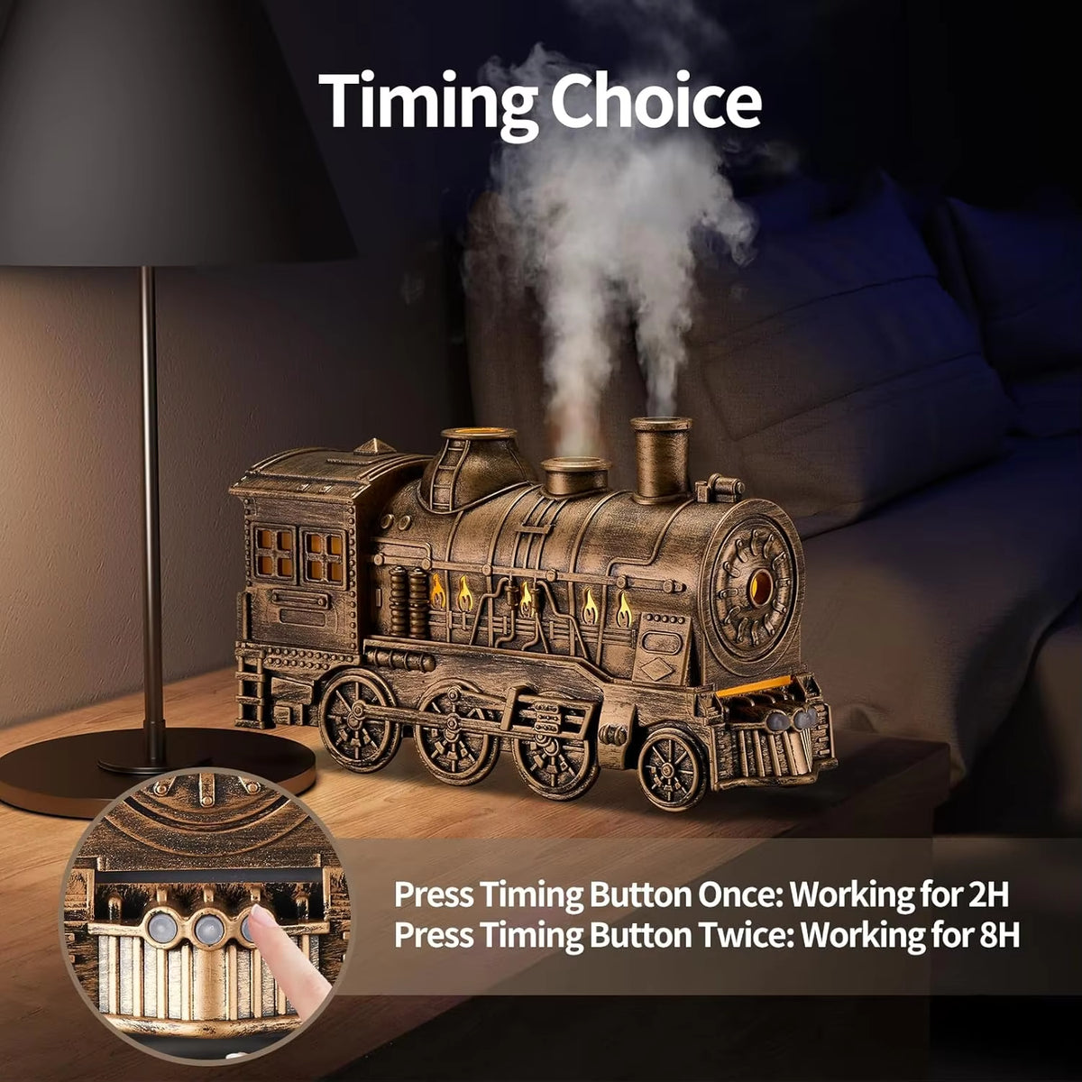 Gold train aroma diffuser timer function